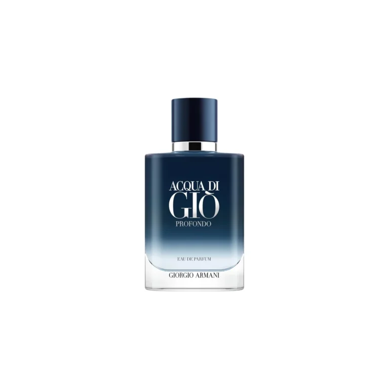 Frasco oficial de Acqua di Giò Profondo Eau de Parfum analisado em auditoria pericial de fixação e desempenho real