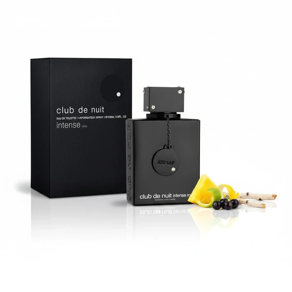 Frasco oficial e embalagem do perfume árabe Armaf Club de Nuit Intense Man Eau de Toilette analisado em auditoria de compra