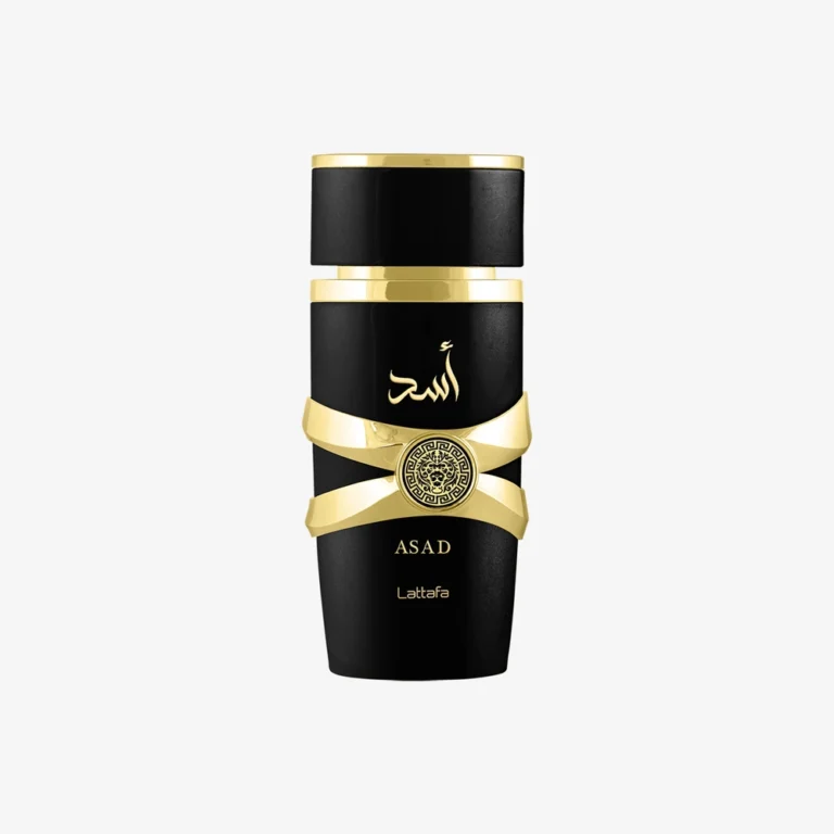 Frasco oficial de Lattafa Asad Eau de Parfum analisado em auditoria de compra e fixação