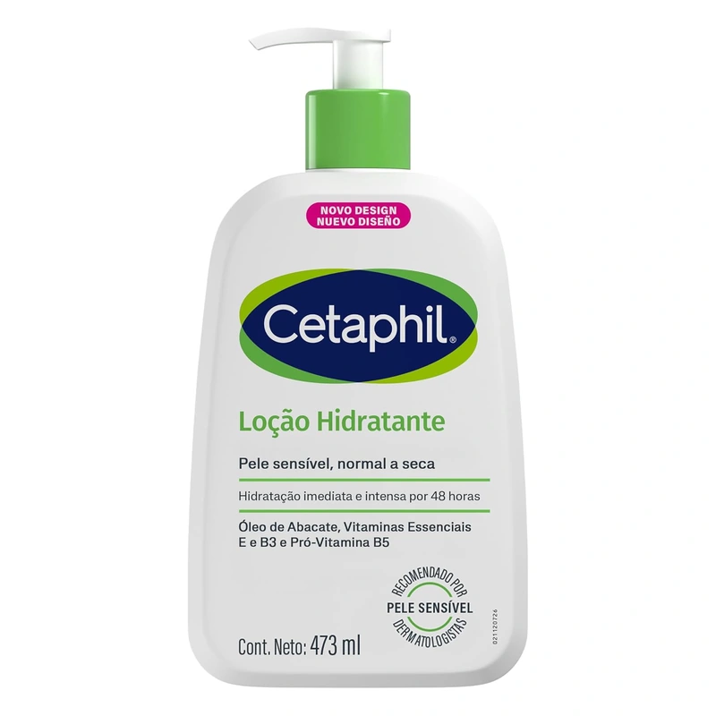 Cetaphil Loção Hidratante Sem Fragrância 473ml: melhor creme hidratante sem perfume para pele sensível e fixação na pele.
