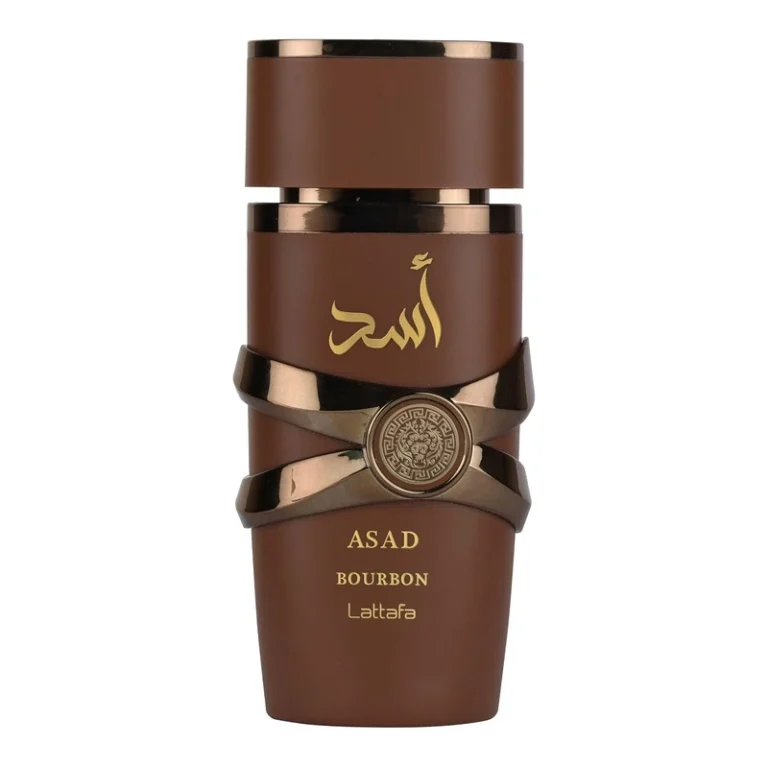 Frasco oficial do perfume árabe Lattafa Asad Bourbon Eau de Parfum de 100ml