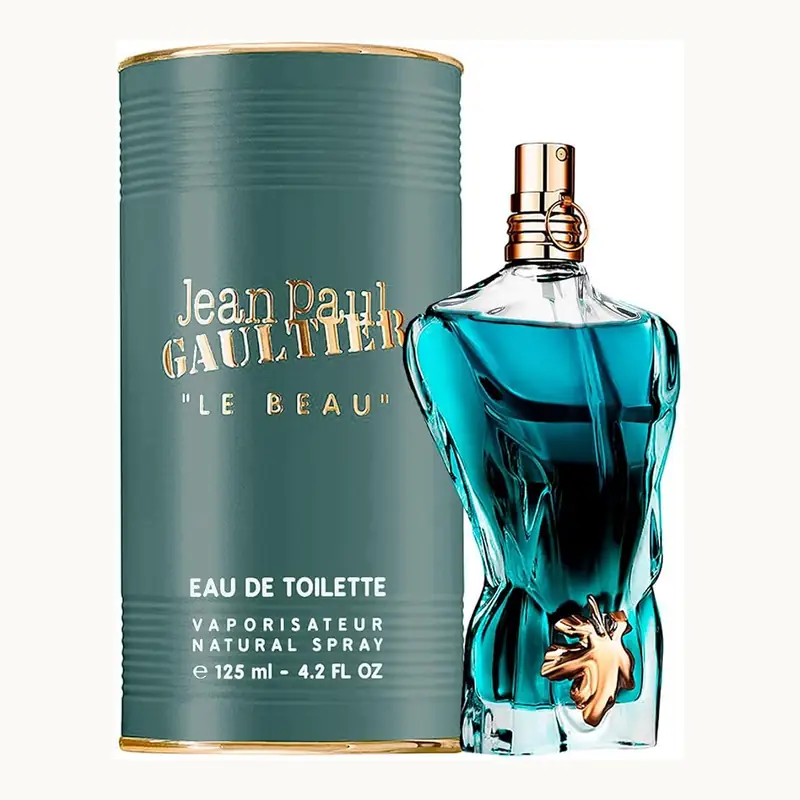 Jean Paul Gaultier Le Beau Eau de Toilette: torso masculino verde vale a pena no calor pela fixação na pele.