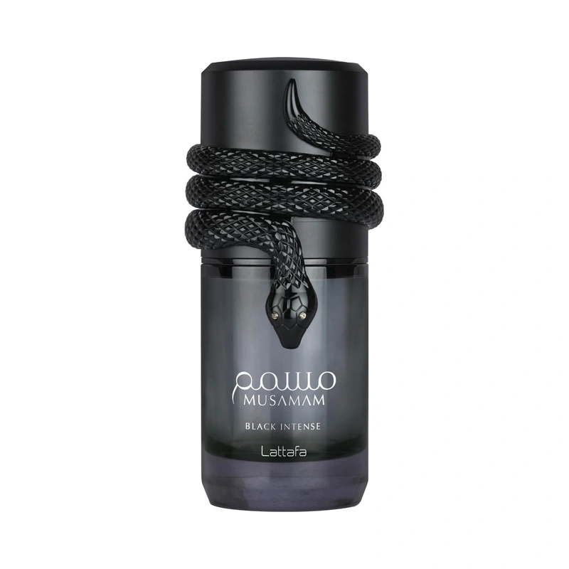 Lattafa Pride Musamam Black Intense Eau de Parfum: frasco preto vale a pena à noite em fixação na pele e projeção.
