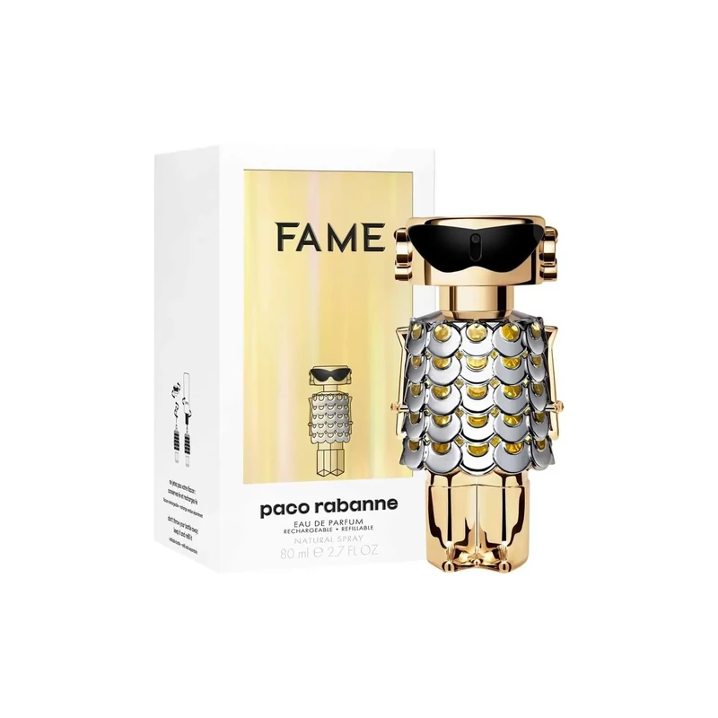 Paco Rabanne Fame EDP 80ml: perfume robô feminino que vale a pena no calor pela fixação na pele e projeção.